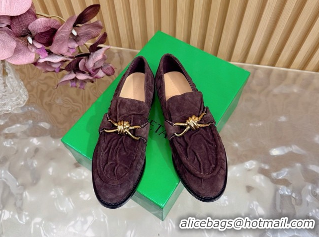 Top Grade Bottega Veneta Astaire Loafers with Gold-Tone Knot Buckle in 843945 Fondant Brown 2026