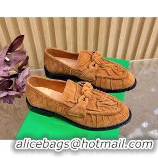Good Quality Bottega Veneta Astaire Loafers with One-Tone Knot Buckle in Suede 843945 Light Brown 2026