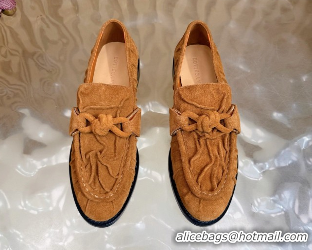 Good Quality Bottega Veneta Astaire Loafers with One-Tone Knot Buckle in Suede 843945 Light Brown 2026