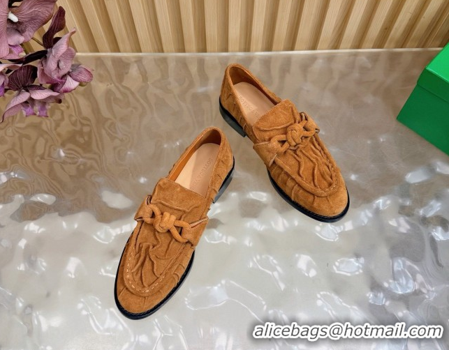 Good Quality Bottega Veneta Astaire Loafers with One-Tone Knot Buckle in Suede 843945 Light Brown 2026