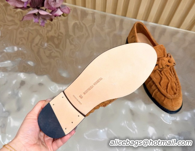 Good Quality Bottega Veneta Astaire Loafers with One-Tone Knot Buckle in Suede 843945 Light Brown 2026