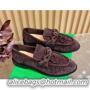 Good Product Bottega Veneta Astaire Loafers with One-Tone Knot Buckle in Suede 843945 Fondant Brown 2026