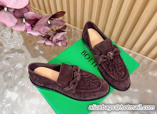 Good Product Bottega Veneta Astaire Loafers with One-Tone Knot Buckle in Suede 843945 Fondant Brown 2026