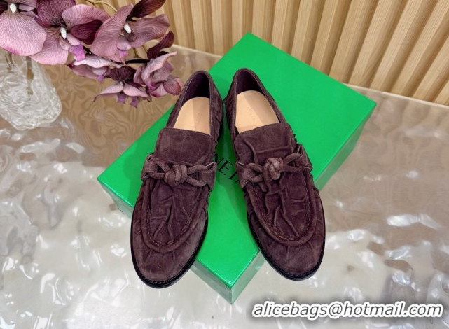 Good Product Bottega Veneta Astaire Loafers with One-Tone Knot Buckle in Suede 843945 Fondant Brown 2026