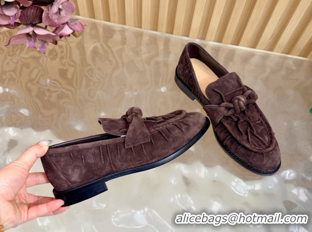 Good Product Bottega Veneta Astaire Loafers with One-Tone Knot Buckle in Suede 843945 Fondant Brown 2026