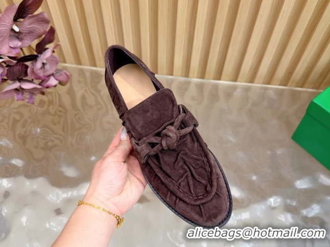 Good Product Bottega Veneta Astaire Loafers with One-Tone Knot Buckle in Suede 843945 Fondant Brown 2026