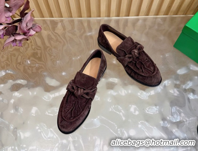 Good Product Bottega Veneta Astaire Loafers with One-Tone Knot Buckle in Suede 843945 Fondant Brown 2026