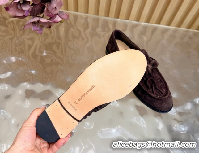 Good Product Bottega Veneta Astaire Loafers with One-Tone Knot Buckle in Suede 843945 Fondant Brown 2026