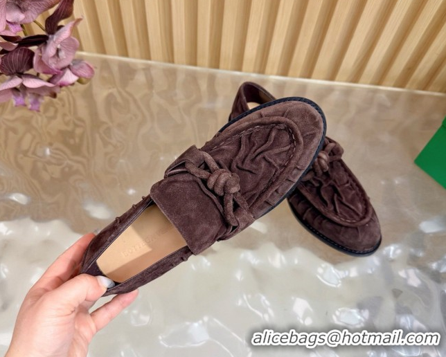 Good Product Bottega Veneta Astaire Loafers with One-Tone Knot Buckle in Suede 843945 Fondant Brown 2026
