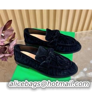 Good Looking Bottega Veneta Astaire Loafers with One-Tone Knot Buckle in Suede 843945 Black 2026