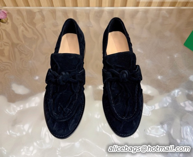 Good Looking Bottega Veneta Astaire Loafers with One-Tone Knot Buckle in Suede 843945 Black 2026