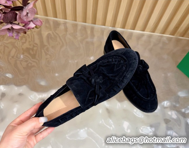 Good Looking Bottega Veneta Astaire Loafers with One-Tone Knot Buckle in Suede 843945 Black 2026