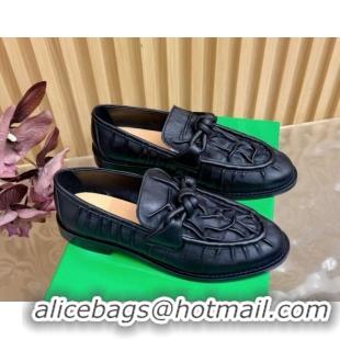 Big Discount Bottega Veneta Astaire Loafers with One-Tone Knot Buckle in Crinkled Leather 843945 Black 2026
