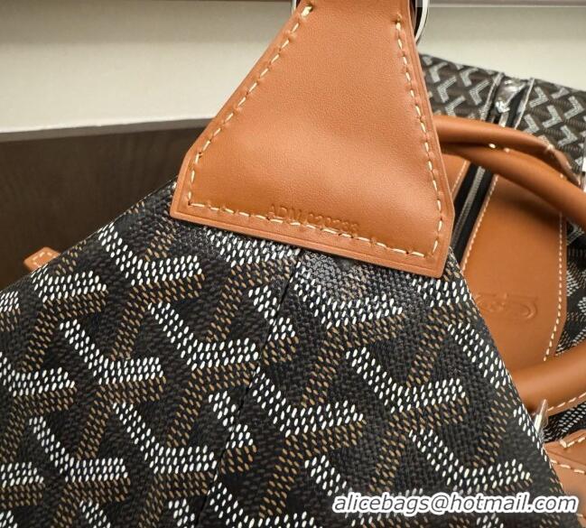 Famous Brand Goyard Bowling 45 Weekend Travel Bag 8949 Black/Tan 2026