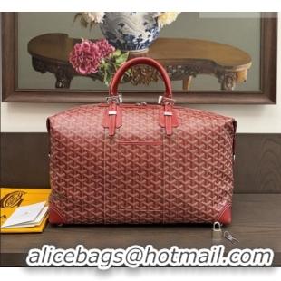 Top Quality Goyard Bowling 45 Weekend Travel Bag 8949 Red 2026