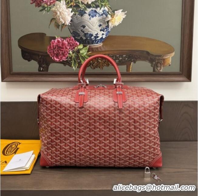 Top Quality Goyard Bowling 45 Weekend Travel Bag 8949 Red 2026