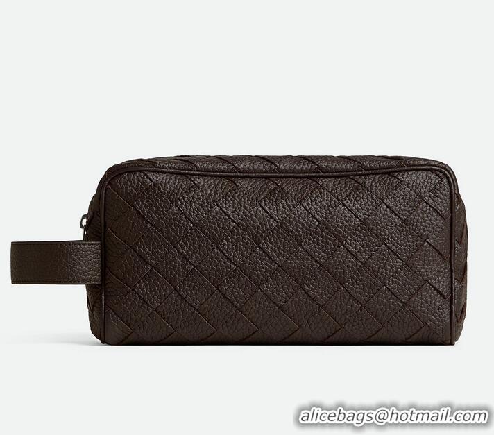 Grade Design Bottega Veneta Men's Intrecciato Leather Travel Pouch 729295 Fondant