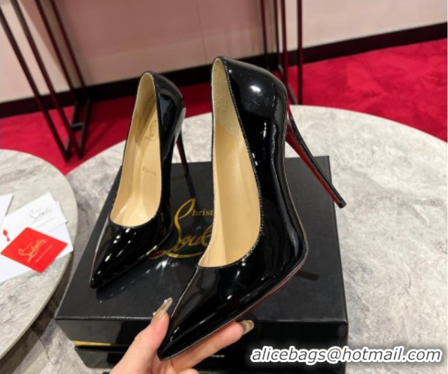 Stylish Christian Louboutin So Kate Pumps 12cm in Patent Leather 0225073 Black 2026