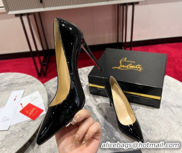 Classic Hot Christian Louboutin Kate Pumps 10cm in Patent Leather 0225075 Black 2026