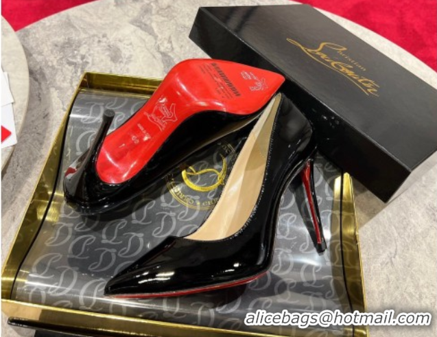 Classic Hot Christian Louboutin Kate Pumps 10cm in Patent Leather 0225075 Black 2026