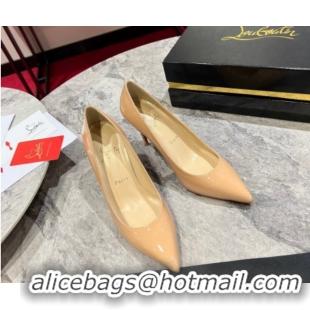 Pretty Style Christian Louboutin Kate Pumps 10cm in Patent Leather 0225075 Nude 2026