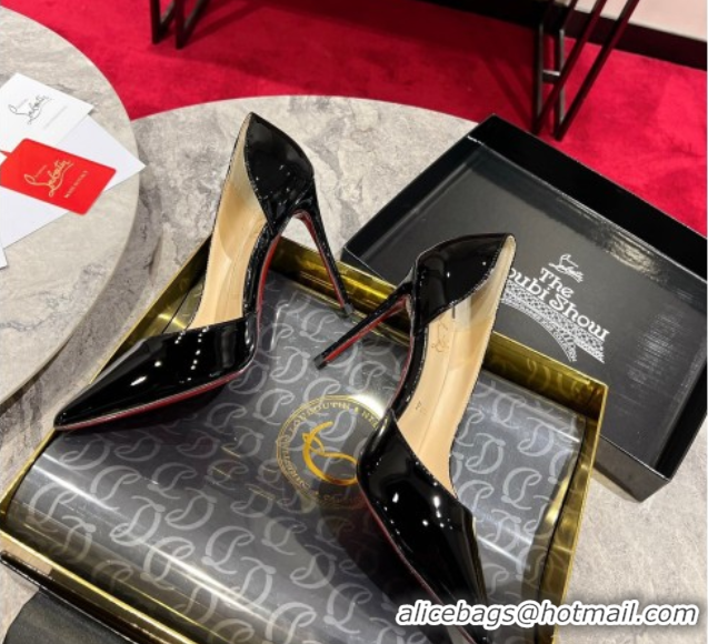 Best Grade Christian Louboutin Iriza Pumps 10cm in Patent Leather 0225079 Black 2026