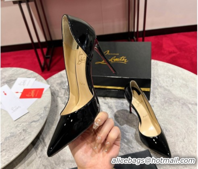 Best Grade Christian Louboutin Iriza Pumps 10cm in Patent Leather 0225079 Black 2026