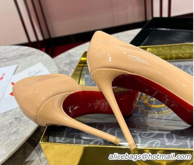 Top Grade Christian Louboutin Iriza Pumps 10cm in Patent Leather 0225080 Nude 2026
