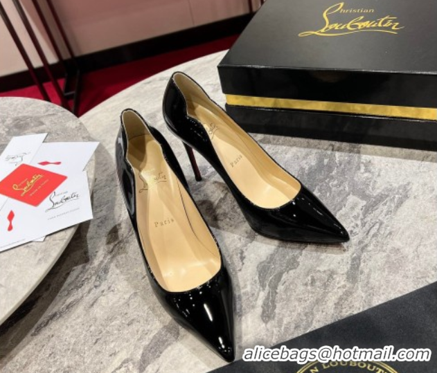 Buy Luxury Christian Louboutin Hot Chick Pumps 10cm in Patent Leather 0225082 Black 2026