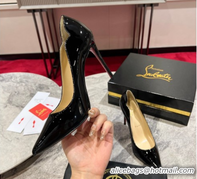 Buy Luxury Christian Louboutin Hot Chick Pumps 10cm in Patent Leather 0225082 Black 2026