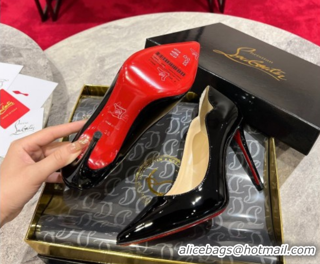 Buy Luxury Christian Louboutin Hot Chick Pumps 10cm in Patent Leather 0225082 Black 2026