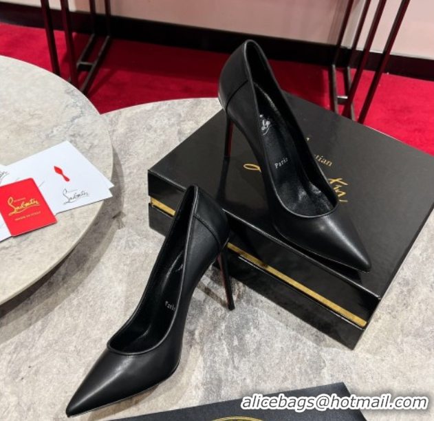 Perfect Christian Louboutin Sporty Kate Pumps 10cm in Calf Leather 60225083 Black 2026