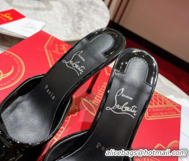 Good Looking Christian Louboutin Me Dolly Heel Slides Sandal 10cm in Patent Leather 0225084 Black 2026