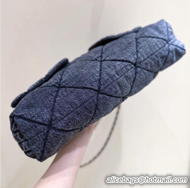 Buy Inexpensive Chanel Washed Denim Shopping Bag with Pockets Black AS5740 2025 Top Quality