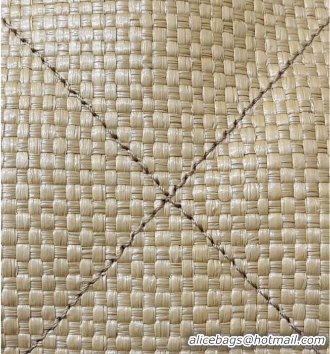 Good Product Chanel Braided Straw Small Shopping Tote Bag AS6015 Beige 2026 Top Quality