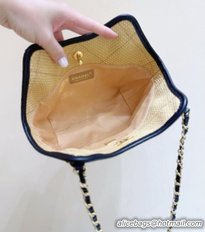 Good Product Chanel Braided Straw Small Shopping Tote Bag AS6015 Beige 2026 Top Quality