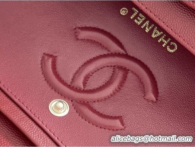 Top Design Chanel Grained Calfskin Small Classic Flap Bag A01116 Burgundy/Light Gold 2026 Original Quality