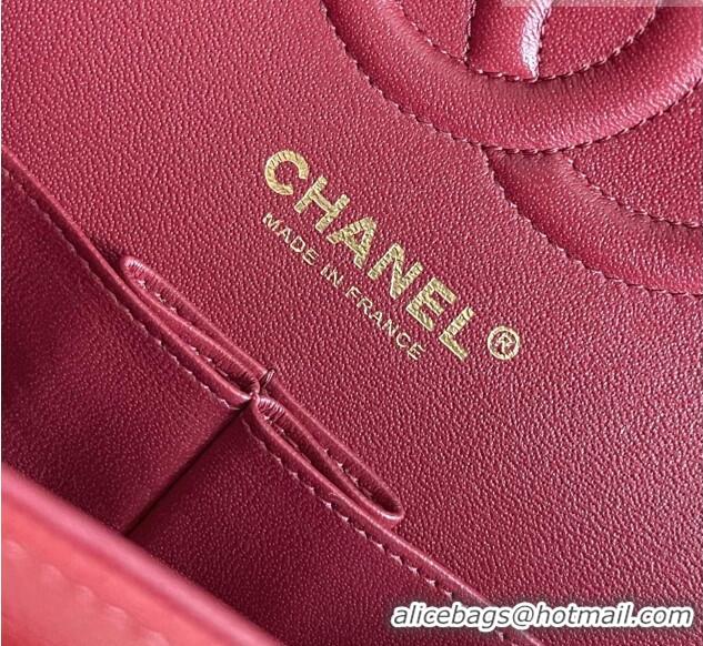 Shop Best Chanel Grained Calfskin Medium Classic Flap Bag A01112 Burgundy/Light Gold 2026 Original Quality