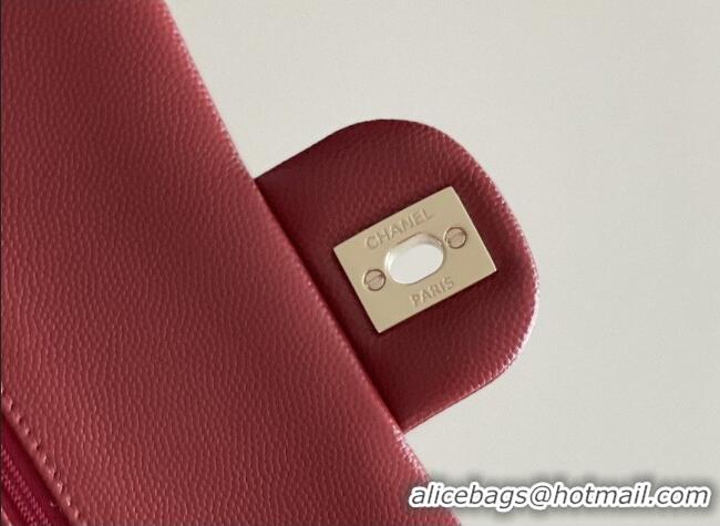 Shop Best Chanel Grained Calfskin Medium Classic Flap Bag A01112 Burgundy/Light Gold 2026 Original Quality