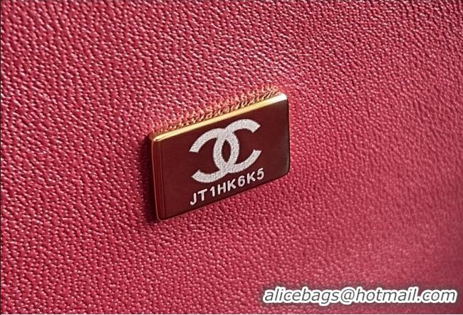 Shop Best Chanel Grained Calfskin Medium Classic Flap Bag A01112 Burgundy/Light Gold 2026 Original Quality