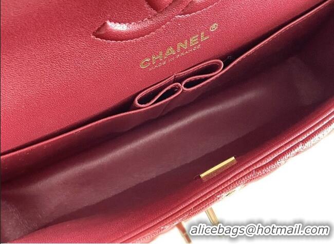 Shop Best Chanel Grained Calfskin Medium Classic Flap Bag A01112 Burgundy/Light Gold 2026 Original Quality
