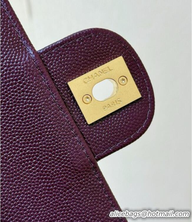 Best Price Chanel Small Flap Bag in Grained Shiny Calfskin AS6130 Burgundy Spring-Summer 2026 Top Quality