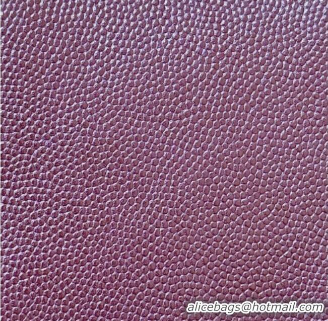 Inexpensive Chanel Grained Shiny Calfskin Clutch with Leather Strap AP5068 Burgundy 2026 Top Quality