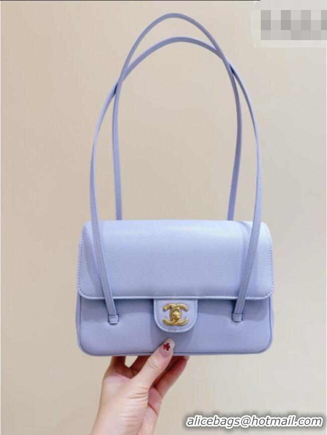 Reasonable Price Chanel Small Flap Bag in Grained Shiny Calfskin AS6130 Lilac Spring-Summer 2026 Top Quality