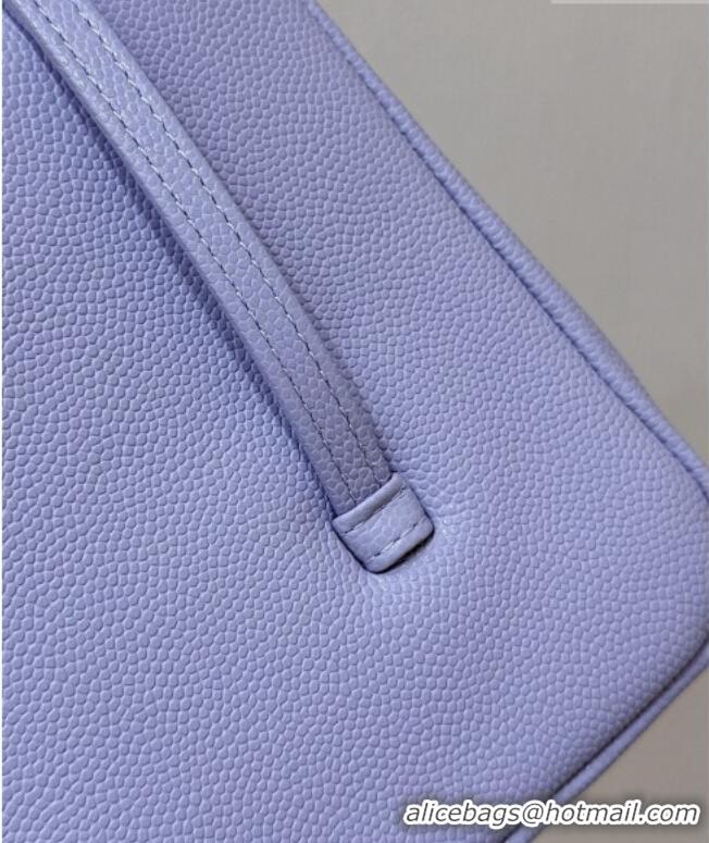Reasonable Price Chanel Small Flap Bag in Grained Shiny Calfskin AS6130 Lilac Spring-Summer 2026 Top Quality