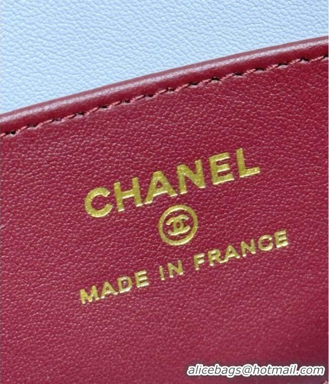 Trendy Design Chanel Grained Shiny Calfskin Clutch with Leather Strap AP5068 Lilac 2026 Top Quality