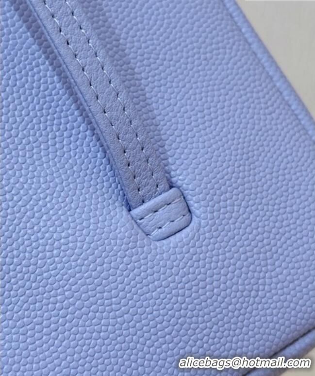 Trendy Design Chanel Grained Shiny Calfskin Clutch with Leather Strap AP5068 Lilac 2026 Top Quality