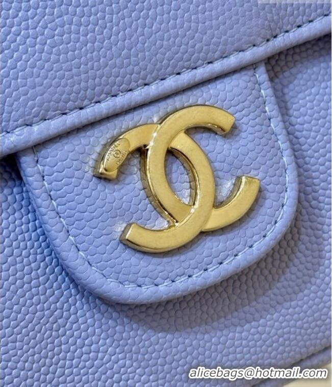 Trendy Design Chanel Grained Shiny Calfskin Clutch with Leather Strap AP5068 Lilac 2026 Top Quality