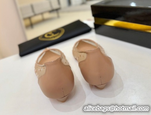 Good Quality Christian Miss Z Degrastrass Perla Ballerinas Flat in Mesh with Strass and Pearls Blush 0225090 2026