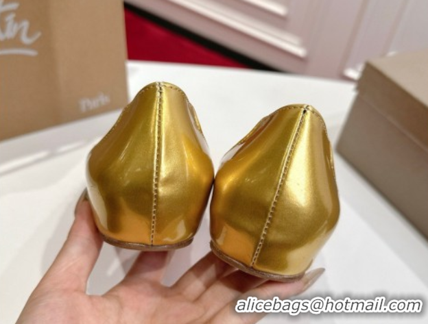 Pretty Style Christian Louboutin PVC Ballerinas Flat with Strass 0225096 Orange 2026